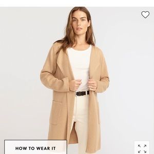 J. Crew Juliette collarless sweater-blazer, size XXS